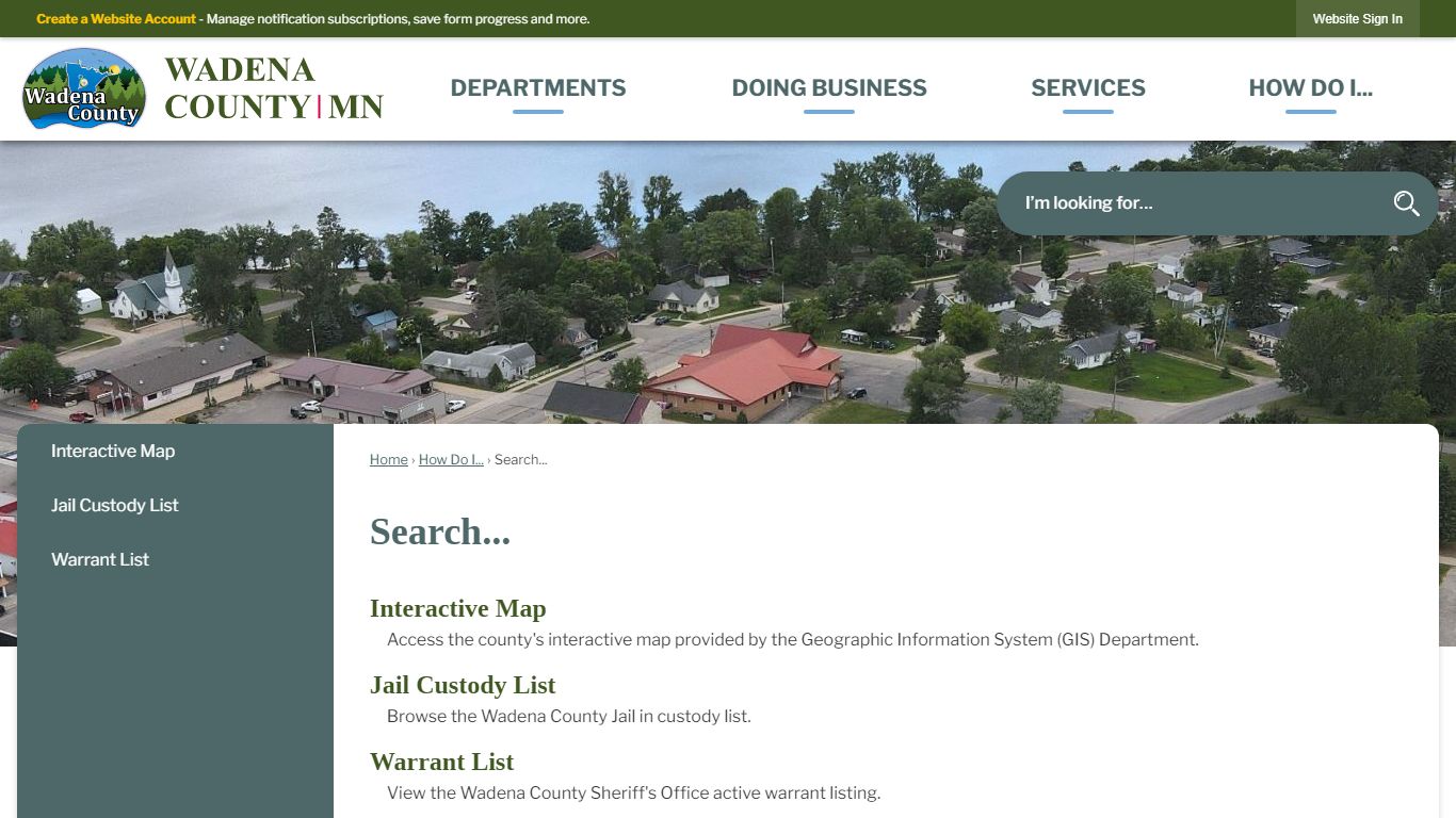 Search... | Wadena County, MN - Official Website