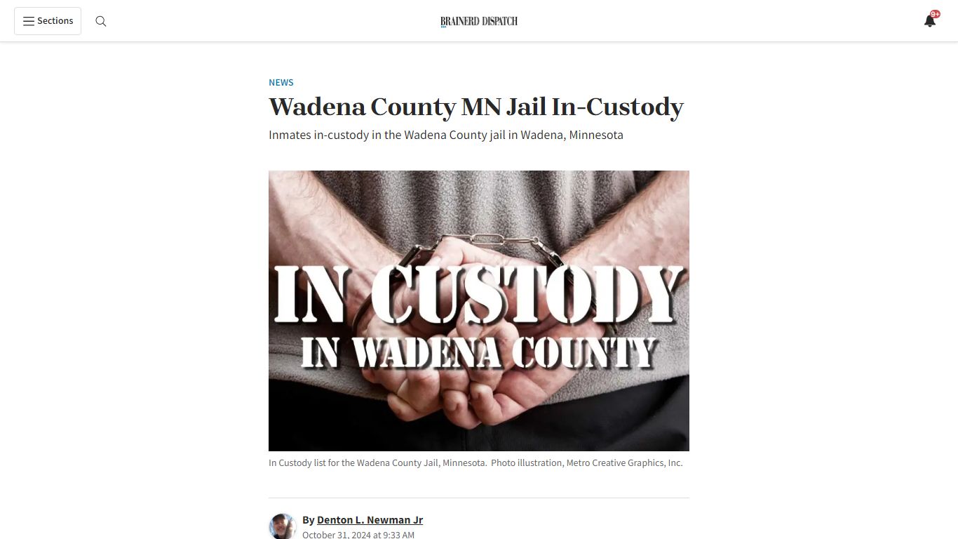 Wadena County MN Jail In-Custody - Brainerd Dispatch